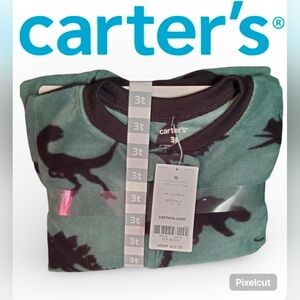 (NWT) Carter's Boys' Dinosaur Shadow Print Fleece Footed Pajama Sleeper 3t
